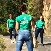 The team out and working in the community 