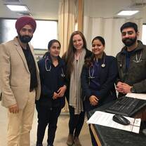 At the hospital with the E.D staff