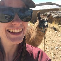 Me and my llama in Lake Titicaca!