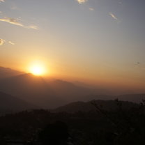 Sunset over the mountains