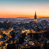 Picturesque photo of Switzerland at night
