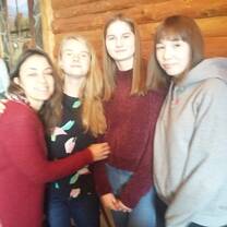 Saying goodbye to the students 