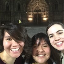 In front of the Cathedral of Barcelona