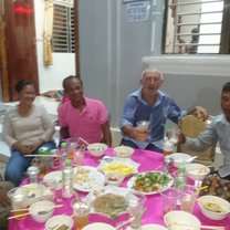 enjoying Cambodian hospitality 