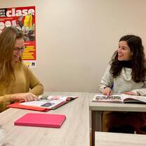 Anai y yo durante la classe