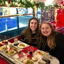 Christmas themed tea on an old London bus!
