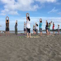 Joga is a important part of what we do with our volunteers and usually on the beach or in a wonderful nature setting. 
