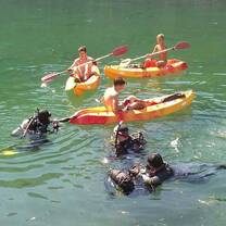 Environmental activities are very often combined with adventure sports such as kayaking, diving, swimming, scuba diving. 