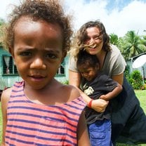 Children in Nakavika Village, Fiji