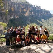 group with views of the mountains
