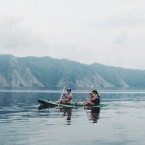 Kayaking Across Lake Toba 