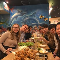 Farewell dinner with some beautiful people from the intern group! 