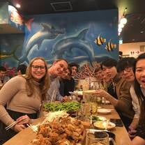 Farewell dinner with some beautiful people from the intern group! 