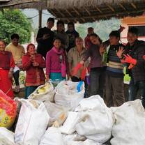 Celebrating Cleaning Up 100 kg in the village