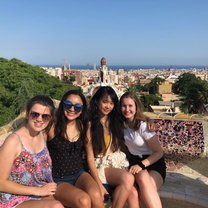 My friends and I at Parque Guell