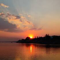 At bamboo bridge