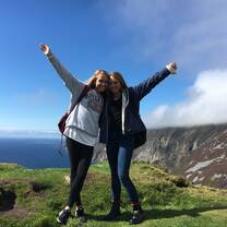 Exchange students in Ireland nature having fun