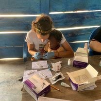 Malaria testing at the schools