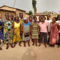 shortly after a meeting with the beneficiaries of the micro finance project