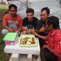 Working with the local farmers to help with their training