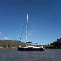 Anchored in the Guadiana River