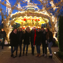 A Foreign exchange student gathering at the amusement park