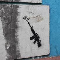 Public art demonstrating Colombia's evolution toward peace.