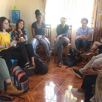 Students take time to reflect during the mental health workshop