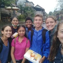 This is a picture of our group who went into the locals' houses and did basic medial checks. We also have two Balinese med-school students with us as well.
