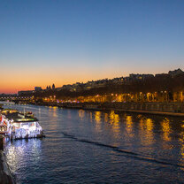 Sunset over the Seine River Sunset over the Seine River