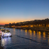 Sunset over the Seine River