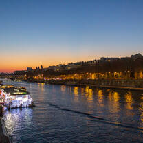 Sunset over the Seine River