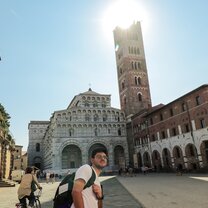 Study abroad student exploring Italy