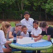 Planning the murals We asked the kids their favorite animal that they wanted on the wall.