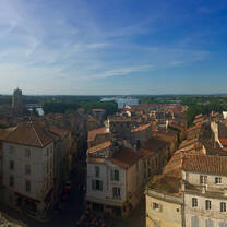 An overview shot of the city.
