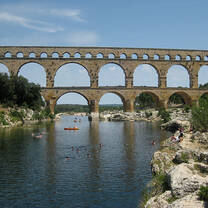 A stunning bridge standing above a river.