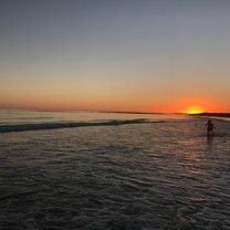 Sunset on a beach along the Great Ocean Road 