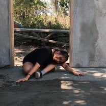 the happiness in completing the construction of the floor for the school