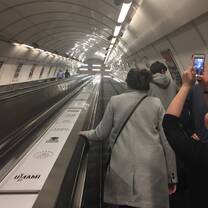 Crazy but fun escalators of Prague. 