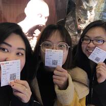 Two interns that worked at CLI who were kind enough to take me to see a movie. 