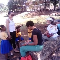 Volunteering at the program site