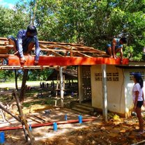 Building toilets for a local school