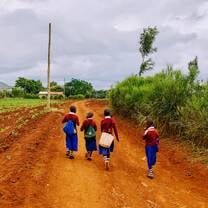 Walking to School - Tanzania