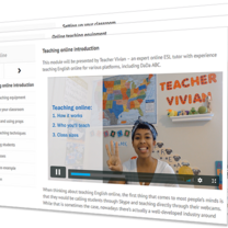 Video training for teaching online Training for teaching online