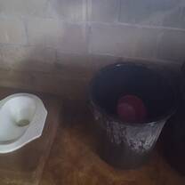 Typical bathroom situation (yes, that's a squat toilet) 