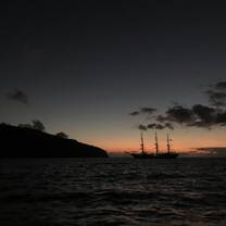 Anchored outside St. Helena.