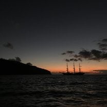 Anchored outside St. Helena.