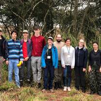 Iguazu interns on a field work day 