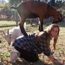 Gabi and the goat, yay!