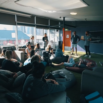 people in a room